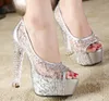 2017 Sexy Sell Bride Shoes кружевные рыбные ботинки Crystal High Held Wedding Shoed Shuoshuo65881897