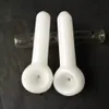 Pure White fumaça vidro arma acessórios, Água bongs tubos de vidro hooakahs duas funções para plataformas petrolíferas bongs de vidro