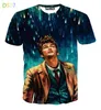 T-shirt in cotone moda uomo nuovo T-shirt manica corta stampa 3D Design immaginazione colorata T-shirt casual slim O collo