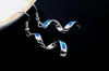 Whole Retail Fashion Blue Fine Fire Opal Spiral Earrings 925 Sliver Jewelry EF170831053573028