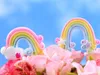 30PCs MOQ Partihandel Gratis frakt Mini Resin Rainbow Bonsai Garden Fairy Miniatyr som används i trädgården Hem eller Bröllop Occassion 2Color Alternativ