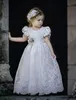 Pasgeboren Doopsen Jurken 2017 voor Dooping Naaming of Blessing Day Lace Flower Girl Dress Custom Made 1st Communion Jurk