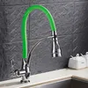 E-pak Best Kitchen Faucet Pull Down Spring Spout Hot Cold Mixer 2 Function Sprayer Deck Tap