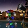 Jullaserljusprojektor Snöklampor Snowflake LED-scenljus för festlandskapsbelysning Trädgårdslampa utomhus