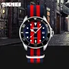 Skmei Brand Men Quartz Watch 30m водонепроницаемые нейлоновые ремешки мода Auto Date Watch Male Clock Birstears Masculino Relojes 91205K