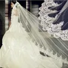 熱い販売のホワイトアイボリー3メートルのブライダルベールの在庫あり1層結婚式の付属の結婚式のパーティーVeil TS002