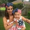 미국 깃발 머리띠 7 월 4 일 독립 기념일 매듭 머리띠 가이어 보우 아메리칸 플래그 헤어 액세서리