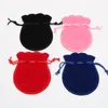 New Gourd Soft Velvet Jewelry Bag 7X9CM Flannel Rings Necklace Earrings Stud Bracelets Jewelry Packaging Pouch Gift Bag Drawstring9849839