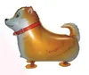 Spielwaren der netten Kinder des freien Verschiffens gehender goldener Hund 50pcs/lot gehender Tierfolien-Ballon Folienballon