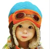 Niños pequeños Cool Baby Boy Girl Kids Infant Winter Pilot Warm Cap Bomber Hat Head ciucumtance de 47-52cm 4 años 90g