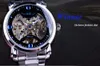 Winnaar Blauwe Oceaan Mode Casual Designer Rvs Mannen Skelethorloge Mens Horloges Topmerk Luxe Automatische Kijkklok