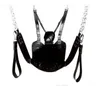 Leather Sex Love Swing Black Fetish Heavy Adult Swing Sling Restraints D Rings Sex Swing Chair Sex Furnitures