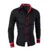 Wholesale- Men Shirt Long Sleeve Shirts Casual Male Slim Fit Pure Fashion Chemise Mens Camisas Dress Shirts Men XXL CBSYQWISA