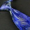 Handmade J22 Floral Pattern Royal Blue Yellow Mens Ties Neckties 100% Silk Jacquard Woven Fashion Whole240d