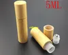 20 teile/los Kostenloser versand 5 ml bambus Rolle auf flasche verpackung bambus shell Stahl roller ball flaschen
