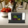 Freeshipping Luxury Manmade Crystal Wireless Weather Station Black with Backlight Digital Alarm Clock Indoor Outdoor Thermometer Hygrometer