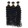 Deep Wave Human Hair Bulk for Braiding 3 pcs 100% Unprocessed Peruvian Human Braiding Hair Bulk No Weft FDSHINE