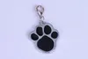 2017 Nouveau chien patte Alliage Pet Chien Chat ID Carte Tags Collier ornements Porte-clés