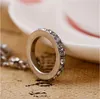 En stock Listo para enviar accesorio de boda Pulsera nupcial de cristal con cadena de mano con anillo286O