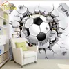 Atacado- 3D de papel de parede de futebol esporte de fundo mural sala de estar sofá bedroom tv cenário personalizado qualquer tamanho de parede de parede papel de parede