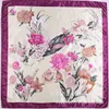 Partihandel-90cm * 90cm Kvinnor Simulering Silk Blommig Print Scarf Handduk Stora Square Scarves