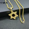hip hop necklace Men039s High Quality SixPointed Jewish Star of David Pendant Necklace Stainless Steel gold 3mm 270390393505588