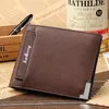 Fashion New Men Wallets Thick Pattern Mobile Documents Cross Vertical Style 4 Colors Quality PU Leather Card Holder Purse Wallet