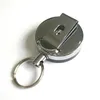 Porte-clés à boucle de traction demi-métal 4 cm, facile à tirer, antivol, télescopique
