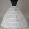 Vestido de baile grandes anáguas nova chegada branco 6-hoops noiva underskirt vestido formal crinoline plus size acessórios de casamento para wom257h