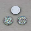 12mm 300st Crystal AB Acrylic Flat Back Round Circle Shape Acrylic Rhinestone Sew on 2 Hole2696