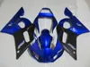 Högkvalitativ fairingkit för Yamaha YZF R6 98 99 00 01 02 Blue Black Fairings Set YZFR6 1998-2002 OT16