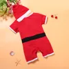 Barboteuse de Noël bébé body bébé garçon fille combinaison enfants vêtements ensemble vêtements de noël barboteuses pour bébés + chapeau deux pièces bébé vêtements