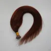 #33 Dark Auburn Brown Brazilian Hair keratin stick tip hair extensions Non-Remy 50g I TIP 50s keratin stick tip human hair