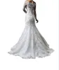 Vintage Bateau Neck Lace Långärmad bröllopsklänningar med avtagbar kjol Plus Storlek Illusion 2019 Train Vestido de Noiva Bridal Gown Ball