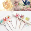 Nova elegante Bobby Pin Fluste Butterfly Hairpin colorido shinestone Hair Stick #T701