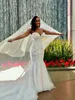 Robes de mariée sirène pas cher robes de mariée sexy chérie dentelle appliques Boho plage robe de mariée glamour grande taille tulle longue robe de mariée