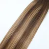 Hud Weft -tejp i mänskliga hårförlängningar PU Tejp Hår 40pcs Set 14 - 24 Inches Balayage Ombre Hair Color Highlight Hairstyle235U