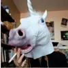 Rolig Cosplay Animal Head Mask Halloween Full Face Masks Party Costume Theatre Prop Novelty Latex Rubber Horse Head Masks