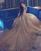 New Árabe Backless Sereia Vestidos de Noite Berta Prom Vestidos Estilo Chinês Lantejoulas Querida Barato Vestidos de Noite Para A Gordura