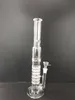 H; 40cm D: 5cm .glass bong a portata di mano tubo di acqua 7 strato a nido d'ape a nido d'ape percolatore gorgogliatore riciclatore di riciclaio di piante di cenere catcher 18mm ciotola di vetro congiunta portatile