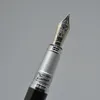 Penna stilografica classica di marca Picasso francese di alta qualità, clip nera e argento/dorata, con forniture per ufficio aziendali di lusso, penna a inchiostro liscio