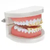 New Custom Fit Gold Color Hip Hop Teeth Drip Grillz Caps Lower Bottom Grill Silver Grills337q