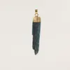 Rauwe Kyanite Quartz Bar Hanger Gemengde Willekeurige Kleur Natuurlijke Kyanite Crystal Rock Beads Cabochon Gold Dimpende randen Charm Groothandel Willekeurige Maat