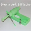 Neues Design Shisha Glow in Dark Silikon-Nektarbong-Set mit Ti-Nagel und Dabber-Werkzeug. PET-Box mit langer Silikonpfeife zum Rauchen von Wasserpfeifen