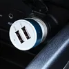 車の充電器ユニバーサル充電ダブルUSBカラフルなメッキサークル5V 2A高品質の車の充電器のためのiphone7 Samung S7 S8送料無料