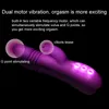 Rabbit Vibrator Masaż 7 Wibracje częstotliwości 3 Obrót huśtawki teleskopowy z funkcją ogrzewania dla kobiet Sex Toys6649990