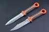 2017 New Diving knife 440C 58HRC Satin Blade ABS Handle Outdoor Camping Hiking Survival Straight Knives With ABS K Sheath