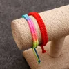 Röd Färgglada Rope Flätade Handgjorda Vänskap Lovar Lucky Charm Armband Smycken För Kvinnor Män Par Mode Tillbehör