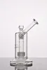 Clear Bubbler Glass Water Bongs Thick Mobius Stereo Matrix Perc- New Recycler Oil Rigs Glass Water Tube with Stereo Perc heady glass Bong