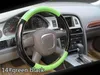 38cm Universal Car Steering Wheel Cover decoration antislip breathable fashion PU leather mixed color